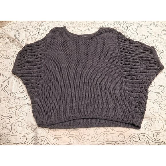 GAP Short Sleeve Sweater Sz Medium M Gray Cropped NWT New $59.99 MSRP Boho - Picture 4 of 10